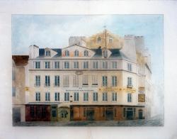 La belle ordonnance classique des immeubles de la fin du XVIIIe siècle régit cette façade, probablement construite en plâtre sur une armature à pan de bois.