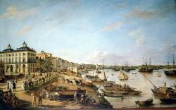 Vue d'une partie du port et des quais de Bordeaux : dit Les Chartrons et Bacalan