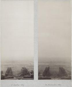 Dans le quartier du Champ-de-Mars en pleine mutation à la fin des années 1880, le chantier de la tour Eiffel, qui commence en janvier 1887, est un spectacle nouveau et surprenant,