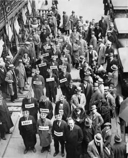 MManifestation de chômeurs dans Times Square. New York, 8 novembre 1930