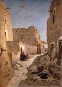 La Rue Bab-el-Gharbi à Laghouat - Eugène Fromentin