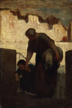 La Blanchisseuse - Honoré Daumier