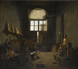 Intérieur de l'atelier de David - Léon Cochereau