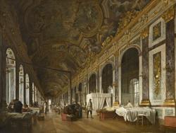 Galerie des glaces en 1871 en hôpital pour la Prusse