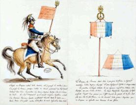 Porte-drapeau de cavalerie.