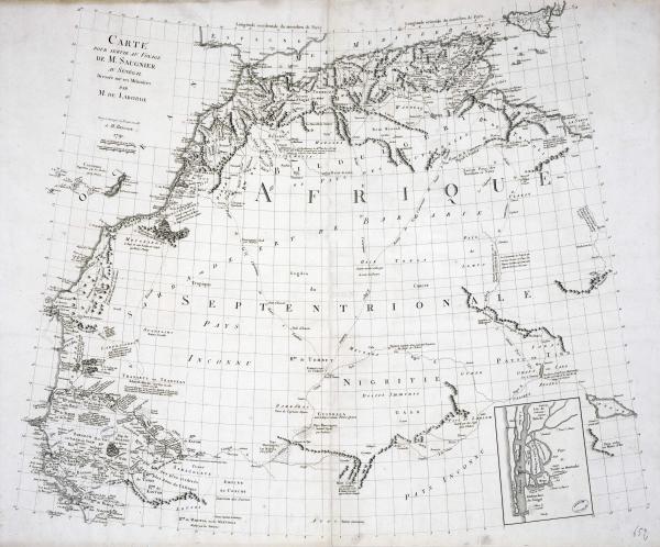 Carte pour servir au voyage de M. Saugnier au Sénégal.