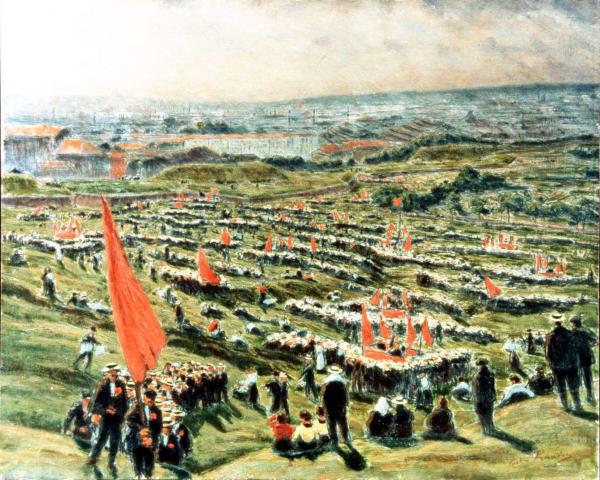 Manifestation pacifiste au Pré-Saint-Gervais en 1913