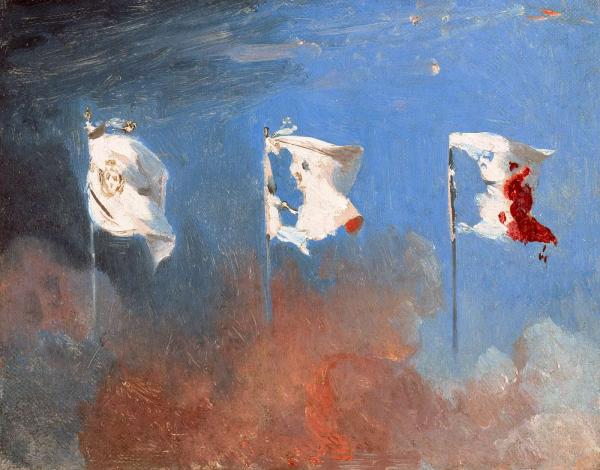 Scène de Juillet 1830, dit aussi Les Drapeaux.