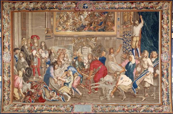 Le Roi Louis XIV visitant les Manufactures des Gobelins
