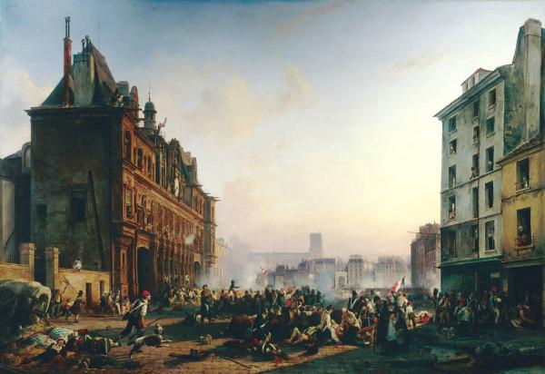 Attaque de l'Hôtel de Ville de Paris, le 28 juillet 1830.