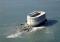 Vue aérienne du fort Boyard, à marée basse