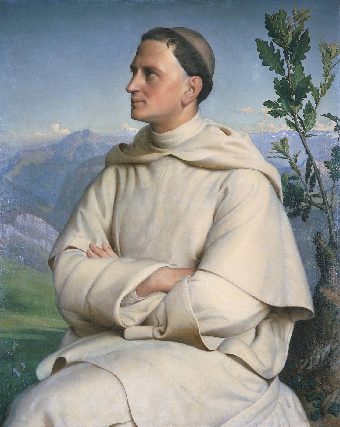Portrait du révérend Père Henri Lacordaire. Louis JANMOT (1814 - 1892)