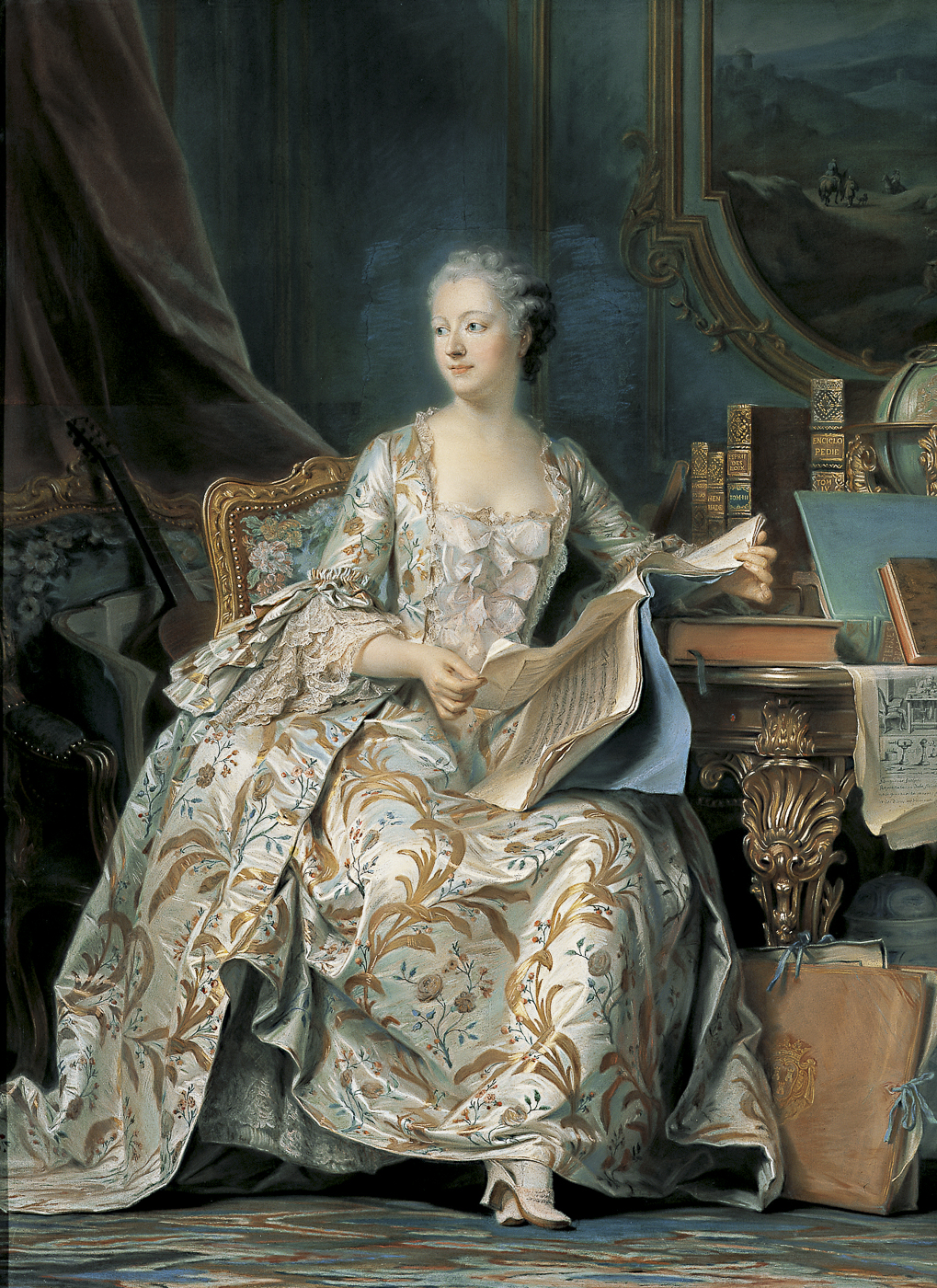 Portrait en pied de la marquise de Pompadour