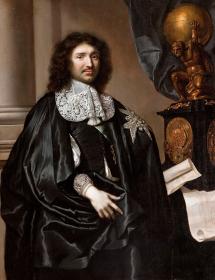 Portrait de Colbert, en habit noir et dentelles