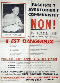 Affiche de Pierre Poujade.