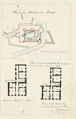 Le plan du château et du parcours effectué par l’évadé sera dessiné par l’officier du génie Nicolas Flajollot en 1854. 