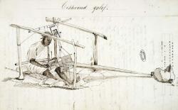 Dans une lettre datée de Saint-Denis de la Réunion, le 12 juin 1844, il dessine et rédige les notes prises lors de son escale à Gorée.