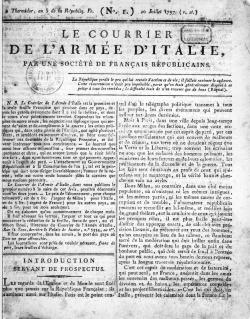 Le courrier de l'armée d'Italie