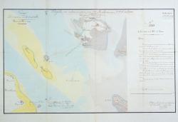 Le rôle stratégique du fort Boyard apparaît clairement sur le plan de la rade de l’île d’Aix, dressé par le génie en 1847, juste avant l’engagement des travaux de construction.