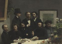Poètes autour d'une table avec Rimbaud et Verlaine