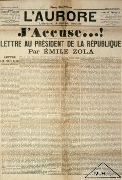 Couverture du journal l'Aurore du 13 janvier 1898