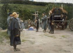 Enterrement d'un officier dans les Vosges