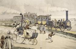voiture à vapeur et train