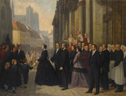 L’impératrice Eugénie, se rend à Amiens le 4 juillet 1866 et visite les malades de cette ville.