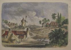 Une sucrerie à la Guadeloupe, ancien système, gravure réalisée d'Après un dessin d'Evremond de Bérard ( 1824-1881) pas de date précise ;2eme motié du 19eme