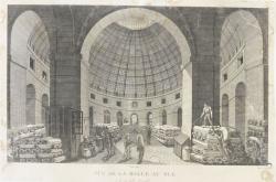 Vue de la halle aux blés et de sa belle coupole, bourse du commerce