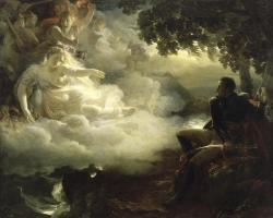 Ce tableau inhabituel présente Napoléon comme un rêveur découvrant l’état de la France en proie aux démons des guerres civile et extérieure, dans une ambiance ossianique et fantasmagorique.