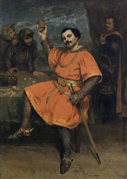 Courbet peint quant à lui en 1857 Louis Gueymard, titulaire du rôle dès ses débuts à l’Opéra en 1848, alors qu’il chante l’air du premier acte « L’or est une chimère ». 