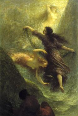 Scène première de "L'Or du Rhin" - Fantin-Latour