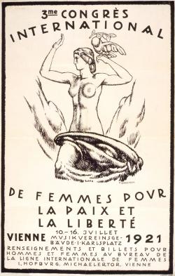 Affiche d'une femme nue avec une colombe