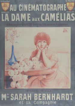 Affiche La Dame aux camélias d'Alexandre Dumas fils, Sarah Bernhardt