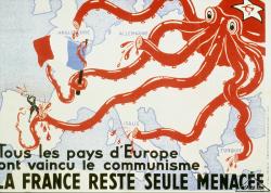 Une pieuvre partant de l'URSS recouvre la carte de l'Europe