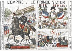 La troisième page fait écho à la deuxième par le portrait de Victor Napoléon en cavalier. 