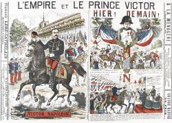 La troisième page fait écho à la deuxième par le portrait de Victor Napoléon en cavalier.