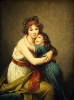 autoportrait de la peintre avec sa fille,