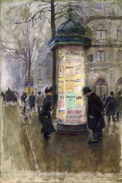 La Colonne Morris - Jean Béraud