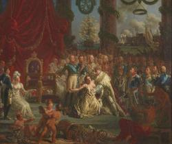 Louis XVIII relève la France, allégorie