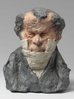 caricature d'un homme en buste de face