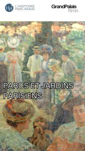 la foule des promeneurs qui se pressent autour du kiosque à musique, élément essentiel de la sociabilité des jardins