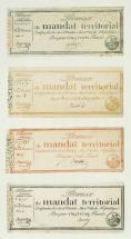 Mandats territoriaux de cinq cents, deux cent cinquante, cent et vingt-cinq francs.
