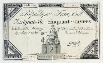 Assignat de cinquante livres.