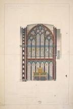 Projet pour la chapelle Saint-Joseph de la cathédrale de Bordeaux (Gironde) : élévation