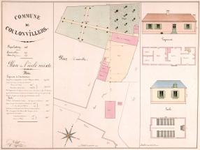 Coulonvillers. Plan de l'école mixte