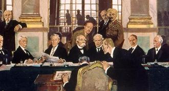 les discussions sont menées par quatre dirigeants : le président américain Woodrow Wilson, le président du Conseil français Georges Clemenceau, le premier ministre britannique Lloyd George et le chef du gouvernement italien Vittorio Orlando.