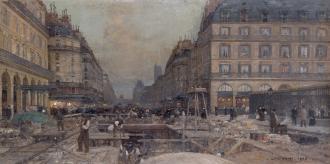 La Construction du métropolitain, 1900