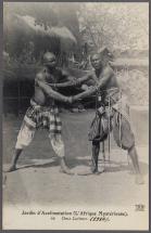 Jardin d'acclimatation (l'Afrique mystérieuse). 66. Deux lutteurs (1910)